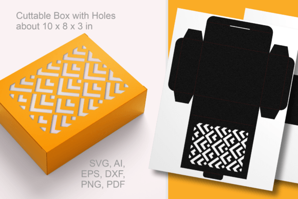 Abstract Quadrats Rectangular Favor Box: 3D SVG Shapes Review