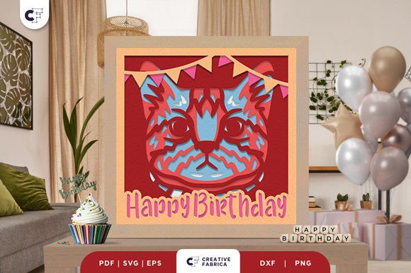 American Shorthair 3D SVG for Unique Birthdays