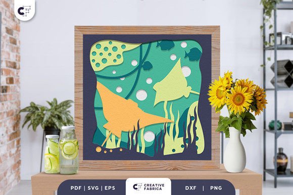 Animal Underwater Life 3D Shadow Box: A 3D SVG Review for Other