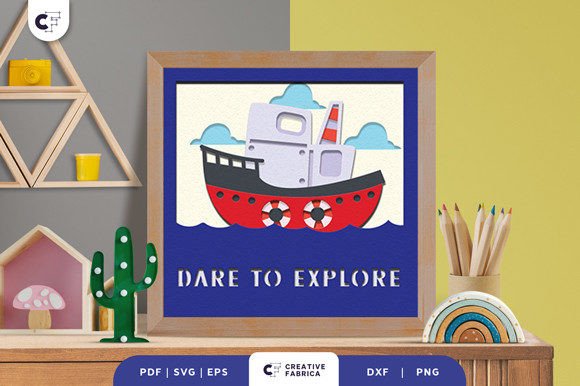 Boat 3D Paper Cut SVG: A Fantasy And Fairy Tales Gem