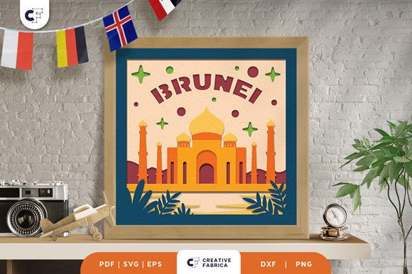 Brunei Landmark 3D Shadow Box: A Countries 3D SVG Review