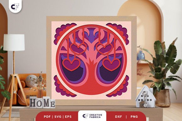 Family Tree 3D SVG for Ornaments & Decor
