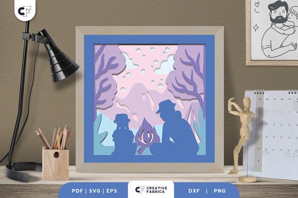 Father's Day 3D SVG: A Shadow Box Review