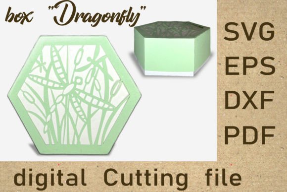 Hexagon Decorative Gift Box Paper Cut: 3D SVG Objects