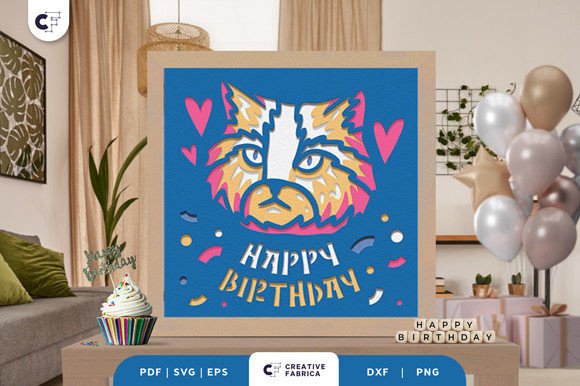 Persian Birthday 3D Paper Cut: A 3D SVG for Birthdays