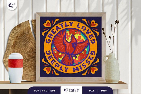 Remembrance Cardinal 3D SVG for People Projects
