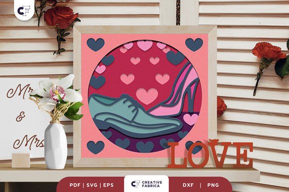Review: 3D Shadow Box Wedding Shoes Papercut Design