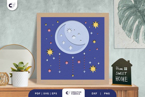 Review: Bohemian Moon 3D Shadow Box SVG for Makers