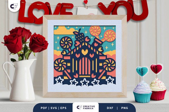 Review: Valentines Candy House 3D Paper Cut Design