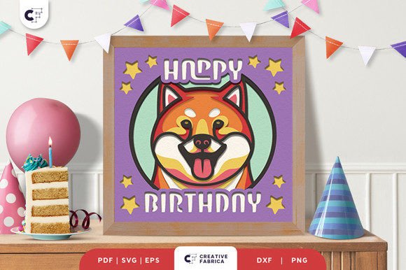 Reviewing a 3D SVG for Dogs: Shiba Birthday Asset