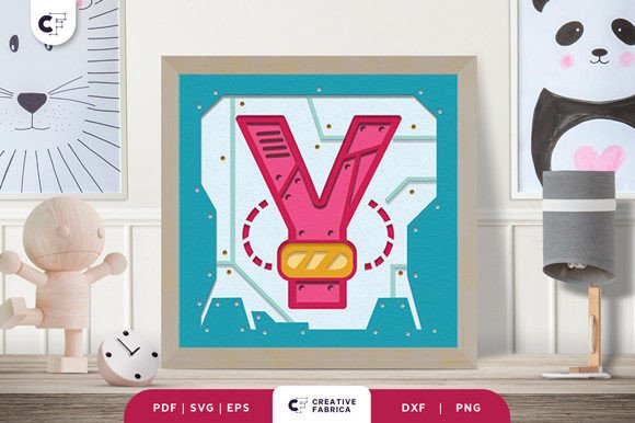 Reviewing the 3D SVG for Birthdays: Robot Letter Y