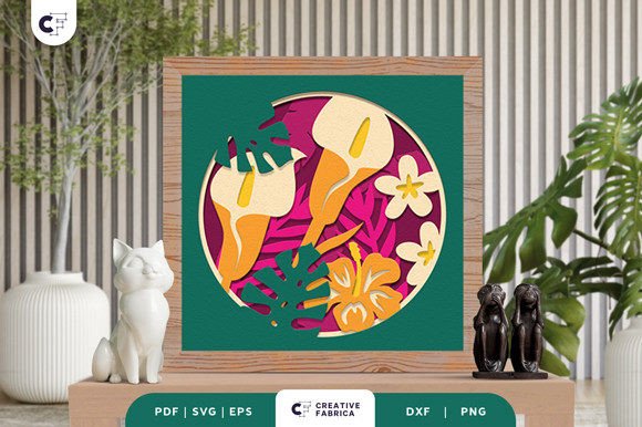 Tropical Forest 3D SVG: A Mother S Day Design Gem