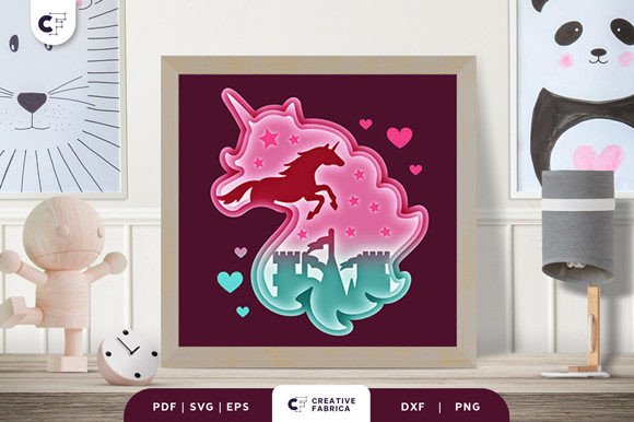 Unicorn Head Silhouette 3D Shadow Box: A Fantasy And Fairy Tales 3D SVG Review